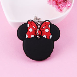 Cute Cartoon Keychain Silicone Stitch Protective Key Case Cover for Key Control Dust Cap Holder Gift Women Key Chain