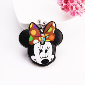 Cute Cartoon Keychain Silicone Stitch Protective Key Case Cover for Key Control Dust Cap Holder Gift Women Key Chain