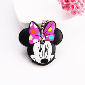 Cute Cartoon Keychain Silicone Stitch Protective Key Case Cover for Key Control Dust Cap Holder Gift Women Key Chain