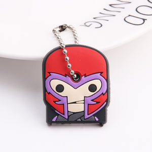 Cute Cartoon Keychain Silicone Stitch Protective Key Case Cover for Key Control Dust Cap Holder Gift Women Key Chain