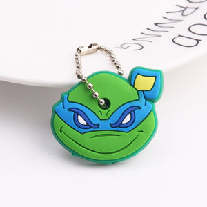 Cute Cartoon Keychain Silicone Stitch Protective Key Case Cover for Key Control Dust Cap Holder Gift Women Key Chain