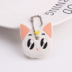 Cute Cartoon Keychain Silicone Stitch Protective Key Case Cover for Key Control Dust Cap Holder Gift Women Key Chain