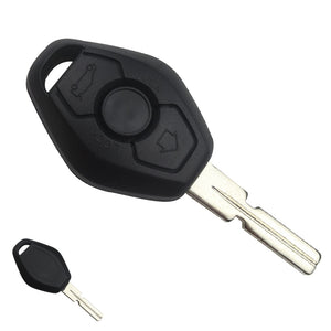 OkeyTech 3 BUTTON UNCUT car KEY REMOTE SHELL CASE Fit FOR BMW 1 3 5 6 7 Series SERIES Z3 Z4 X3 X5 M5 325i E38 E39 E46 Auto Key