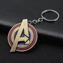 Load image into Gallery viewer, 2019 Marvel The Avengers Keychain Thor&#39;s Hammer Thanos Gauntlet Captain America Shield Hulk Batman Mask Key Ring Wholesale

