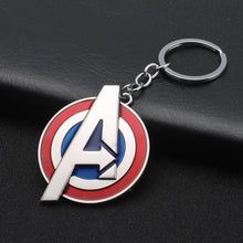Load image into Gallery viewer, 2019 Marvel The Avengers Keychain Thor&#39;s Hammer Thanos Gauntlet Captain America Shield Hulk Batman Mask Key Ring Wholesale
