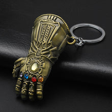Load image into Gallery viewer, 2019 Marvel The Avengers Keychain Thor&#39;s Hammer Thanos Gauntlet Captain America Shield Hulk Batman Mask Key Ring Wholesale
