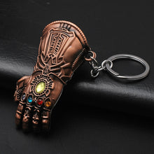 Load image into Gallery viewer, 2019 Marvel The Avengers Keychain Thor&#39;s Hammer Thanos Gauntlet Captain America Shield Hulk Batman Mask Key Ring Wholesale
