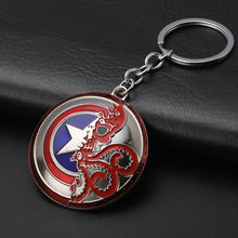Load image into Gallery viewer, 2019 Marvel The Avengers Keychain Thor&#39;s Hammer Thanos Gauntlet Captain America Shield Hulk Batman Mask Key Ring Wholesale
