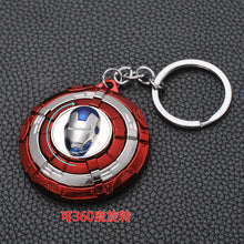 Load image into Gallery viewer, 2019 Marvel The Avengers Keychain Thor&#39;s Hammer Thanos Gauntlet Captain America Shield Hulk Batman Mask Key Ring Wholesale

