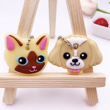 Load image into Gallery viewer, 2Pcs/set Cute Cartoon Protective Silicone Keychain For Women/Man Key Cover Key Caps Key Ring Key Holder Kids Gift Key chains
