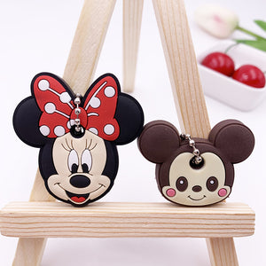 2Pcs/set Cute Cartoon Protective Silicone Keychain For Women/Man Key Cover Key Caps Key Ring Key Holder Kids Gift Key chains