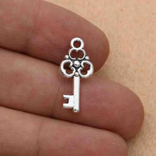 Load image into Gallery viewer, Mix Antique Silver Plated Key Lock Love Charm Pendants for Bracelet Necklace Accessories Diy Jewelry Making Handmade 10pcs
